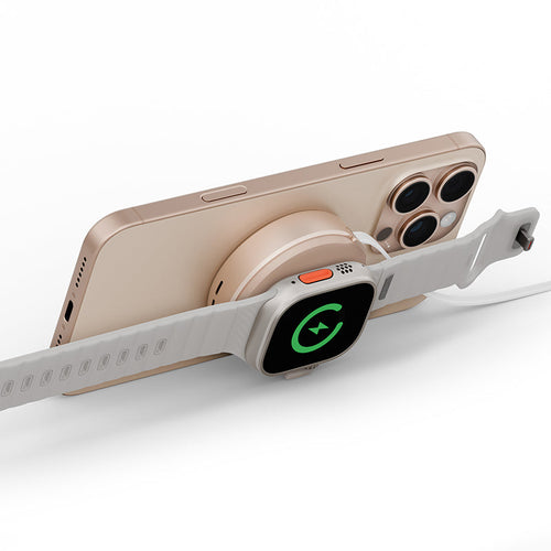 Energea Magduo ARC 2-in-1 Phone And Watch Charger With Retractable Cable (Gold)