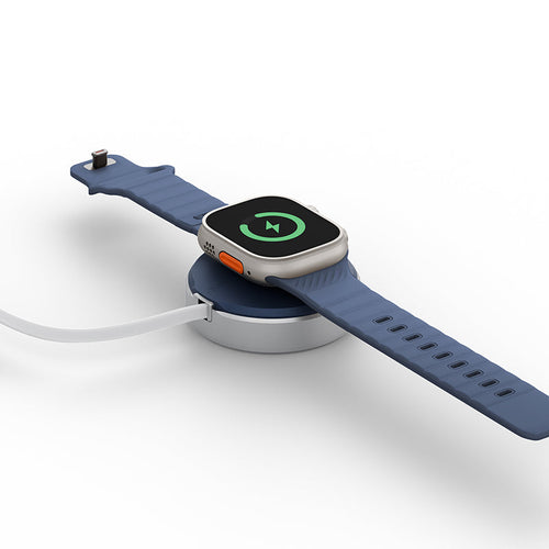 Energea Magduo ARC 2-in-1 Phone And Watch Charger With Retractable Cable (Blue)