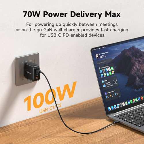 Griffin PowerBlock 100W GaN Wall Charger (Travel Ready)