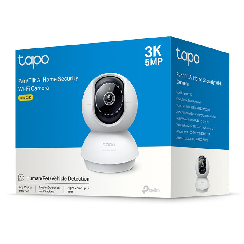 TP-Link Tapo C230 Pan/Tilt AI Home Security Wi-Fi Camera *Exclusive*