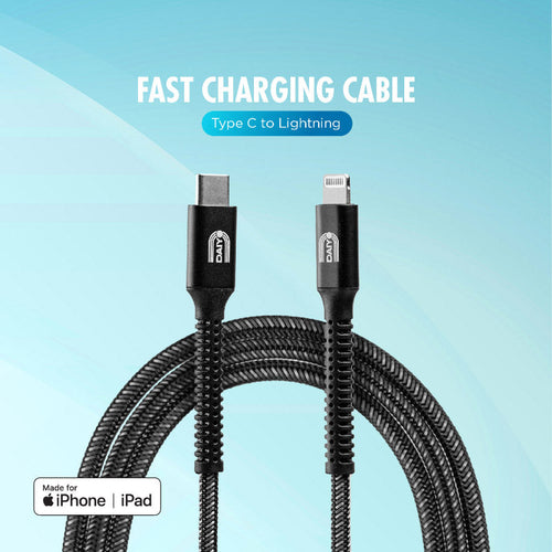 Daiyo CP2617-BK MFI Lightning to Type C Male 1.5m (Black)