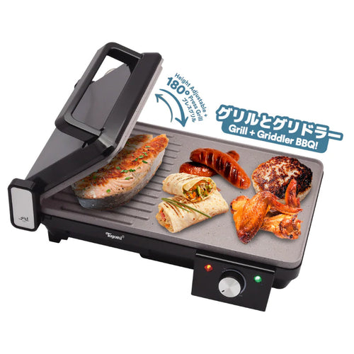 Toyomi BBQ9205 Half & Half Griddler & BBQ Grill