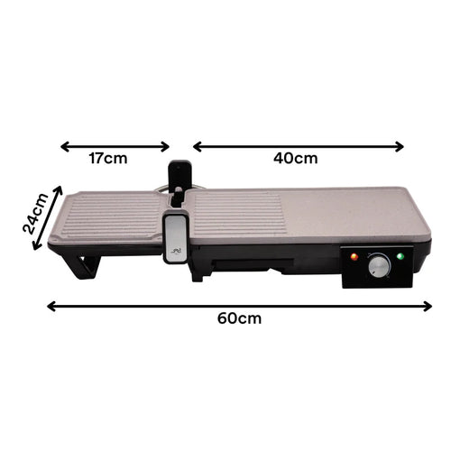 Toyomi BBQ9205 Half & Half Griddler & BBQ Grill