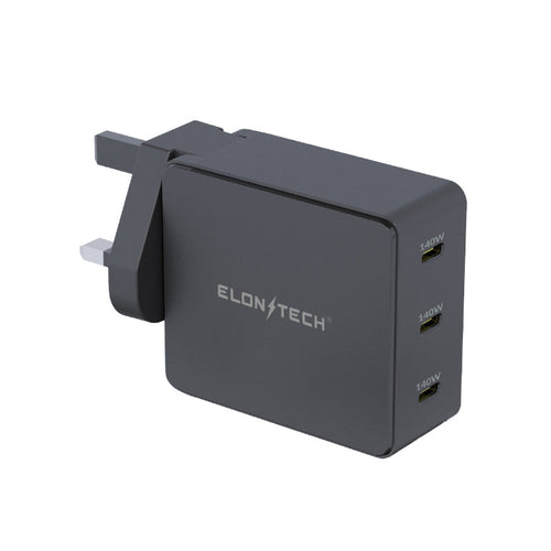 Elonxtech Powerboost 140W GaN3 Wall Adapter (Black)