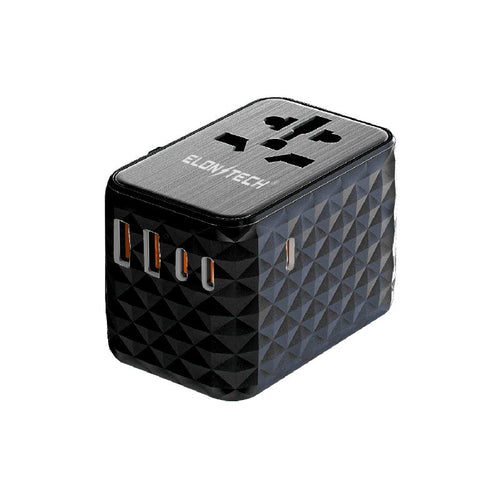 Elonxtech Powerboost 65W GaN3 Travel Adapter (Black)