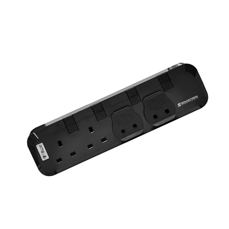 SoundTeoh PS-44 4Way 3M with Power Indicator Extension (Black)