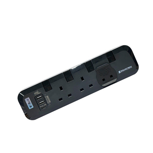 SoundTeoh PS-318C 3Way 3M USB A+C QC Extension (Black)
