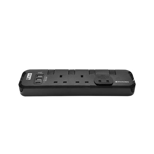 SoundTeoh PS-318C 3Way 3M USB A+C QC Extension (Black)