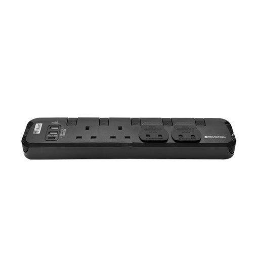 SoundTeoh PS-418C 4Way 3M USB A+C QC Extension (Black)