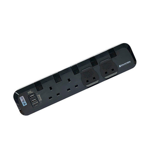 SoundTeoh PS-418C 4Way 3M USB A+C QC Extension (Black)