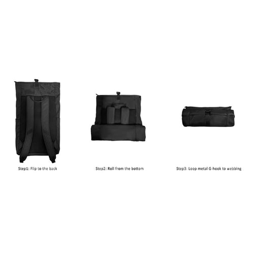 Agva LTB397 14.1inch Rollable Travel Laptop Backpack, Black