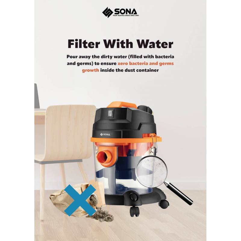 Sona SVC6880 Water Filtration Vacuum Cleaner