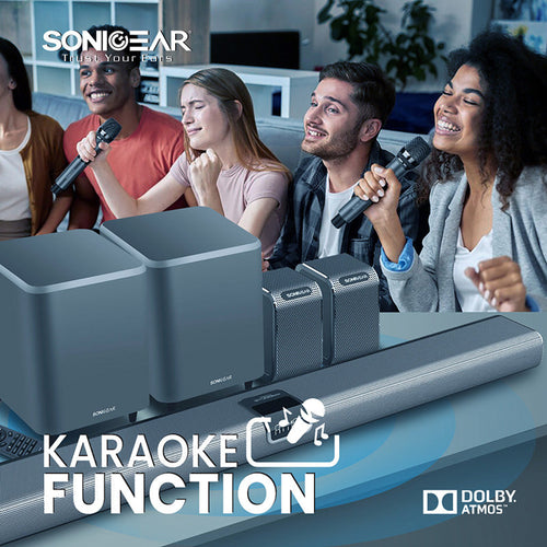 SonicGear Studiobar 3000 + Subwoofer + Mic
