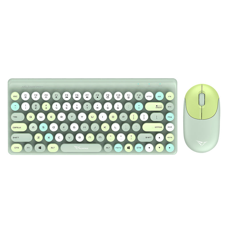 Alcatroz JellyBean A3000 Wireless Keyboard and Mouse Combo (Green)