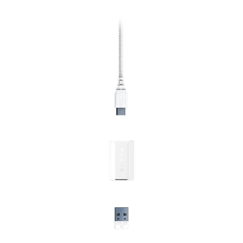 Razer DeathAdder V3 Pro - White Edition - Ultra-lightweight Wireless Ergonomic Esports Mouse