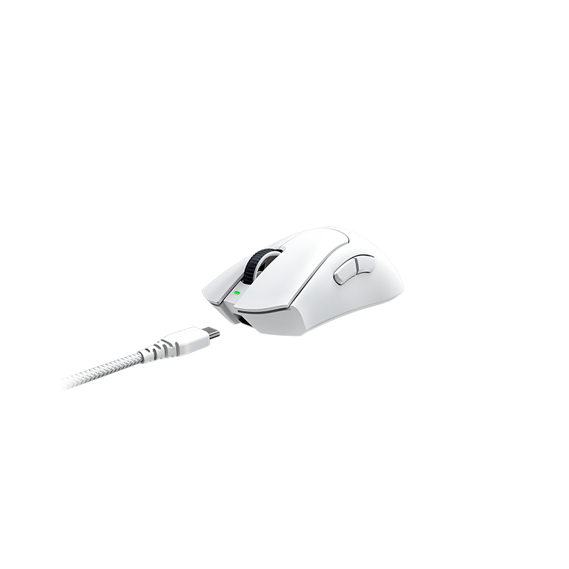 Razer DeathAdder V3 Pro - White Edition - Ultra-lightweight Wireless Ergonomic Esports Mouse