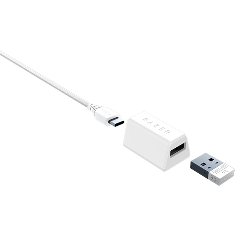 Razer DeathAdder V3 Pro - White Edition - Ultra-lightweight Wireless Ergonomic Esports Mouse