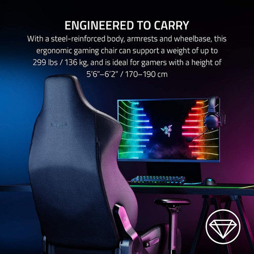 Razer Iskur Gaming Chair with Lumbar Support (Black)