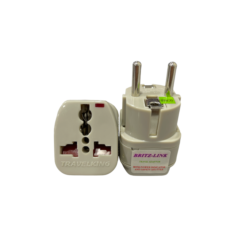 Britzlink TR9 Travel Adaptor (KOR, IND, FRA)