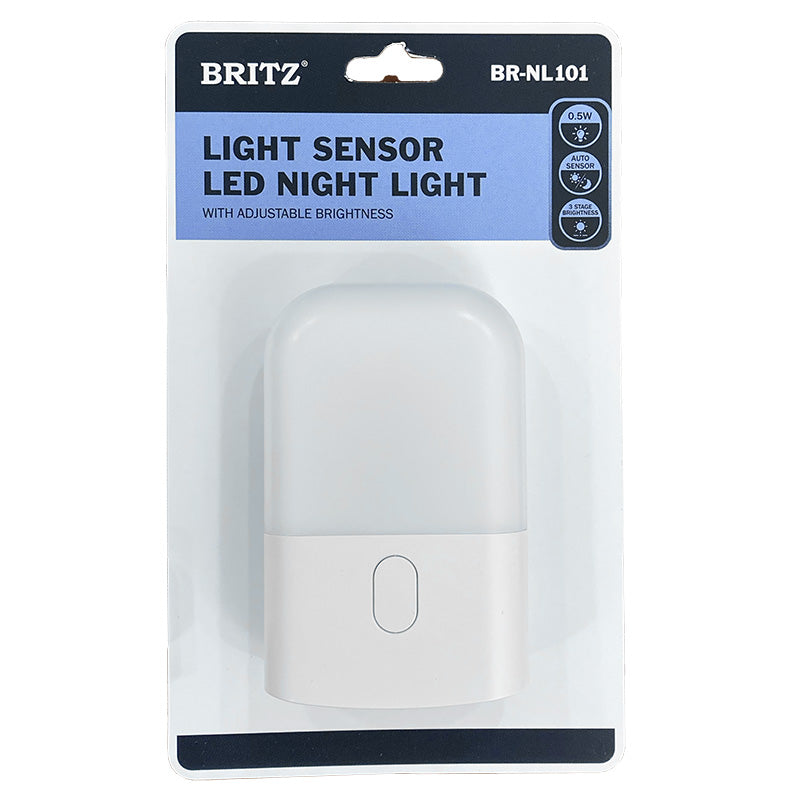 Britz BR-NL101 Light Sensor LED Night Light with Adjustable Brightness