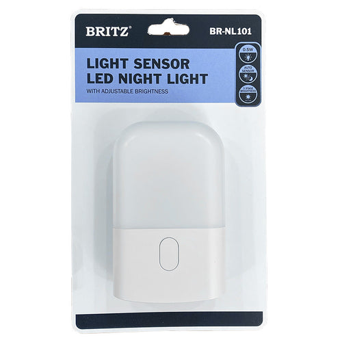 Britz BR-NL101 Light Sensor LED Night Light with Adjustable Brightness