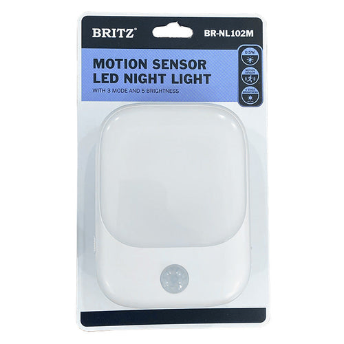 Britz BR-NL102M LED Motion Sensor Night Light with Adjustable Brightness