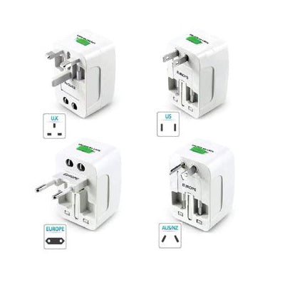 Britz BR-838 Multi Travel Adaptor with Surge (White)