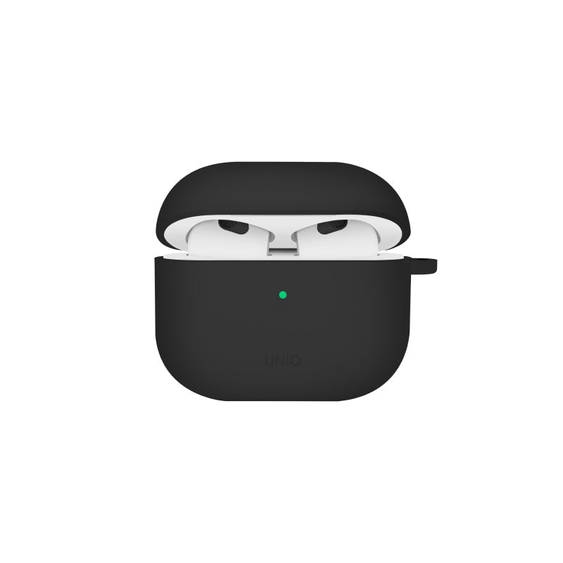 Uniq NEXO Active Hybrid Silicone Airpods 4th Gen (2024) Case with Sports Ear Hooks (Black)