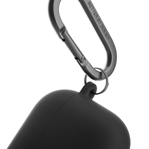 Uniq NEXO Active Hybrid Silicone Airpods 4th Gen (2024) Case with Sports Ear Hooks (Black)