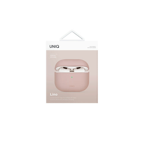 Uniq Lino Hybrid Liquid Silicon Airpods 4th Gen (2024) Case - Blush Pink