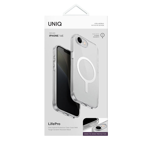 Uniq Hybrid iPhone 16E (2025) Magclick Charging Lifepro - Crystal (Clear)