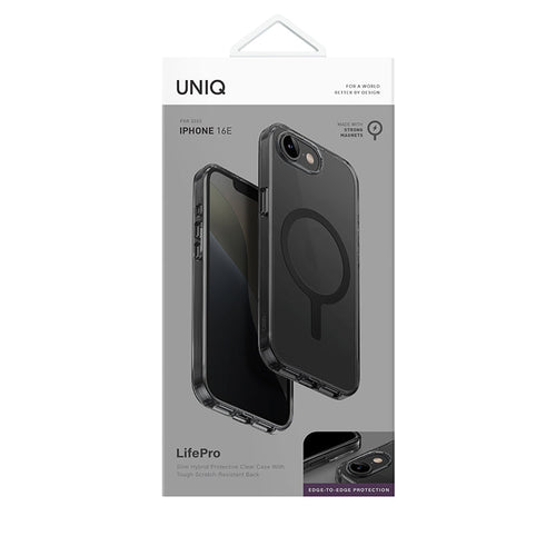 Uniq Hybrid iPhone 16E (2025) Magclick Charging Lifepro - Vapour (Smoke)