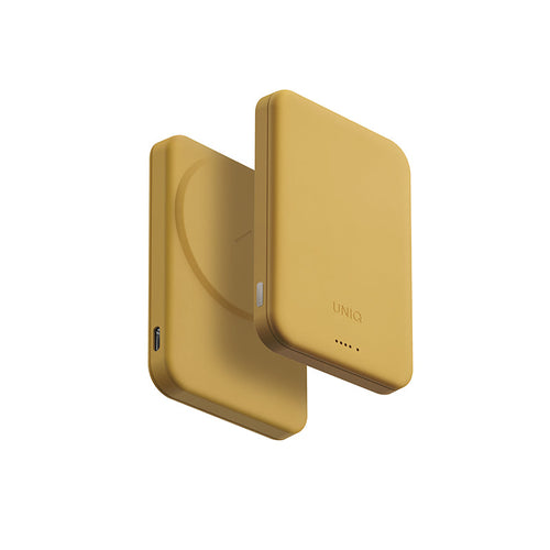 Uniq Lyden Lexa 5000mAh Magnetic Fast Wireless USB-C PD Power Bank - (Canary Yellow)