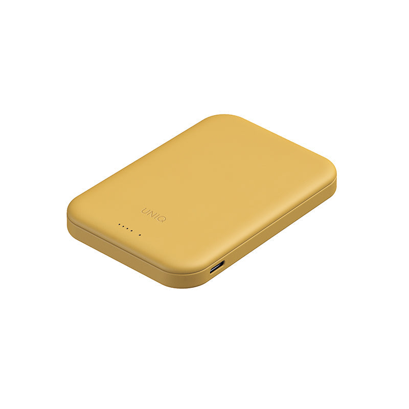 Uniq Lyden Lexa 5000mAh Magnetic Fast Wireless USB-C PD Power Bank - (Canary Yellow)