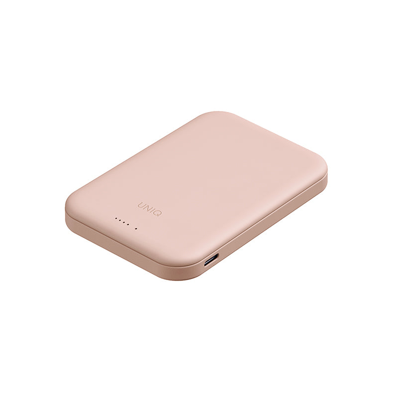 Uniq Lyden Lexa 5000mAh Magnetic Fast Wireless USB-C PD Power Bank - (Blush Pink)
