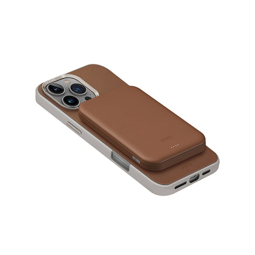 Uniq Lyden Lexa 5000mAh Magnetic Fast Wireless USB-C PD Power Bank - (Caramel)