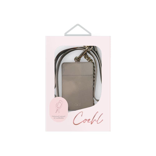 Uniq Coehl Caryne 3-IN-1 Universal Lanyard And Hand Strap With ID Card Holder - Pebble