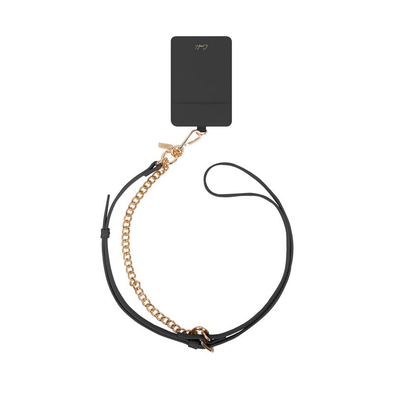 Uniq Coehl Caryne 3-IN-1 Universal Lanyard And Hand Strap With ID Card Holder - Ebony