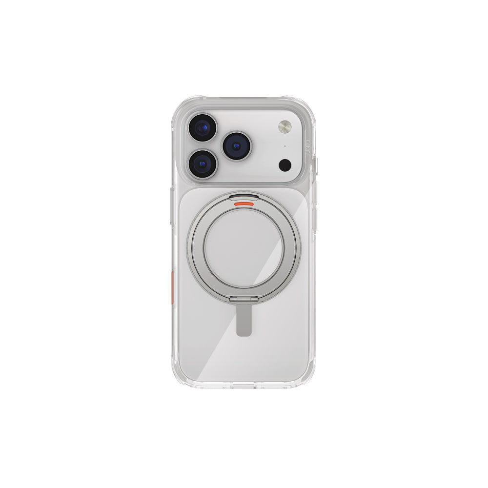 Uniq Hybrid iPhone 17 Pro (2025) 6.3 Swivix With 360 Rotating Kickstand - Lucent Clear