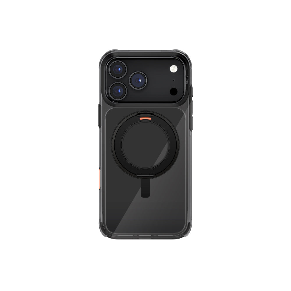 Uniq Hybrid iPhone 17 Pro Max (2025) 6.9  Swivix With 360 Rotating Kickstand - Carbon Black