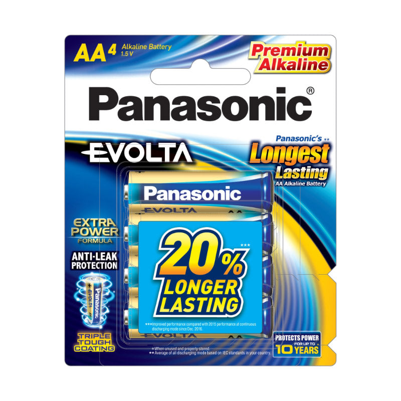 Panasonic LR6EG/4B AA 4pc Alkaline Blister Pack