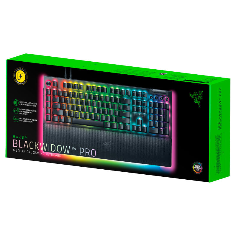 Razer BlackWidow V4 Pro - Mechanical Gaming Keyboard (Yellow Switch)