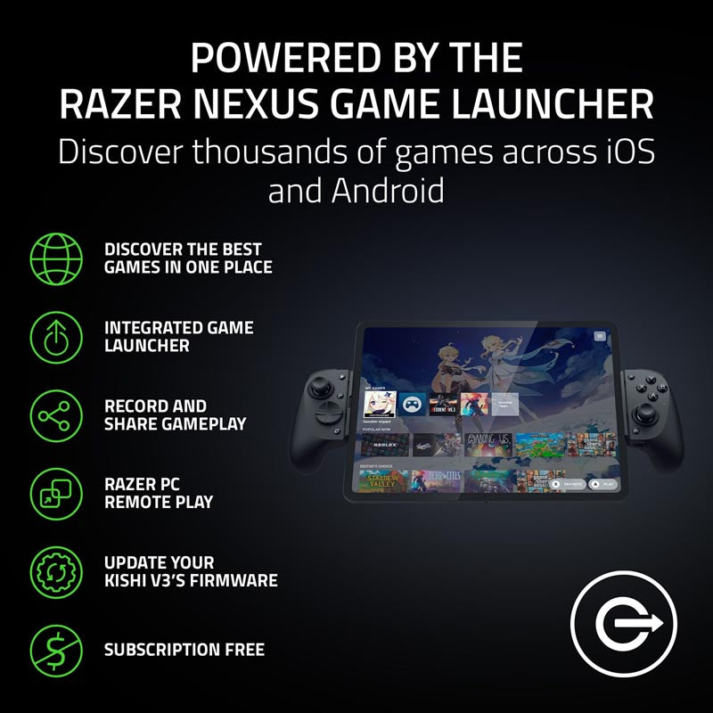 Razer Kishi V3 Pro XL - USB C Gaming Controller for Full-Sized Tablets