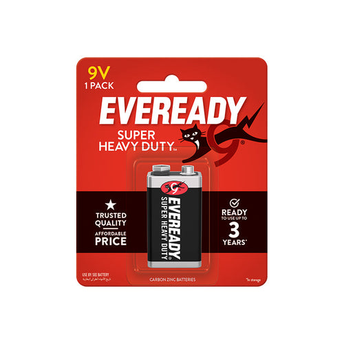 Eveready 1222 BP1 9V Super Heavy Duty Carbon Zinc Battery