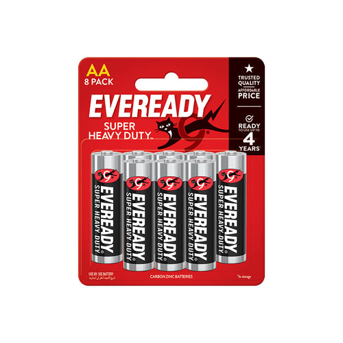 Eveready 1215 BP8 AA Super Heavy Duty Carbon Zinc Battery