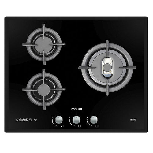 Mowe 60cm 3 Burners Wi-Fi Glass Hob