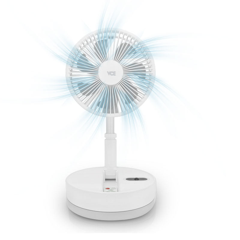 VCE VE-LAC08 Portable Cordless Fan with Remote Control (White)