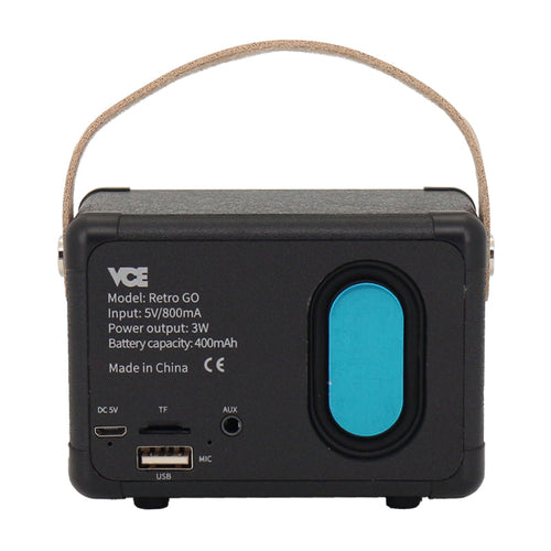 VCE Retro Wireless Speaker (Black)