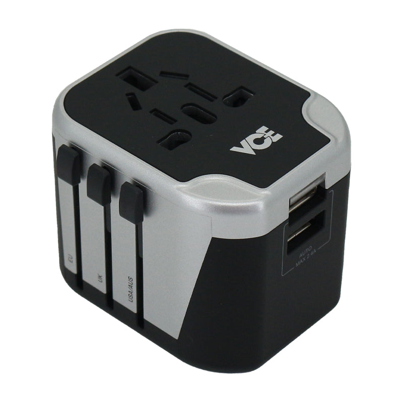 VCE VE-TA8 Universal Travel Adaptor (Silver)