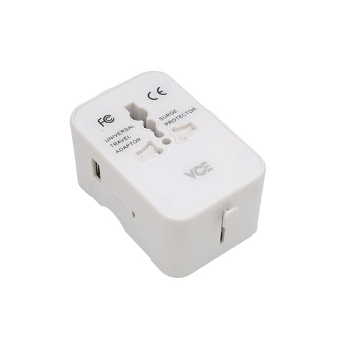 VCE VE-TA5C 2C1A Universal Travel Adaptor (White)